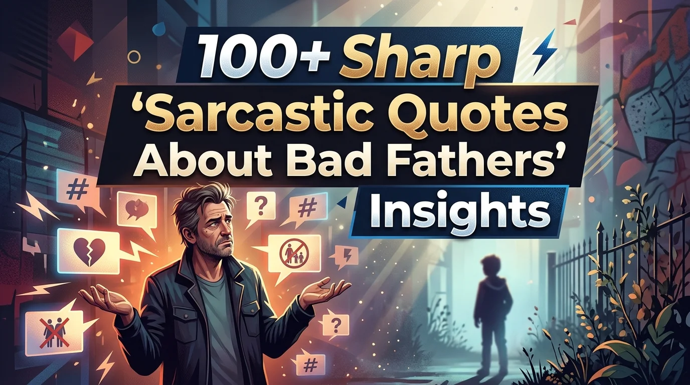 Sharp "Sarcastic Quotes About Bad Fathers" Insights